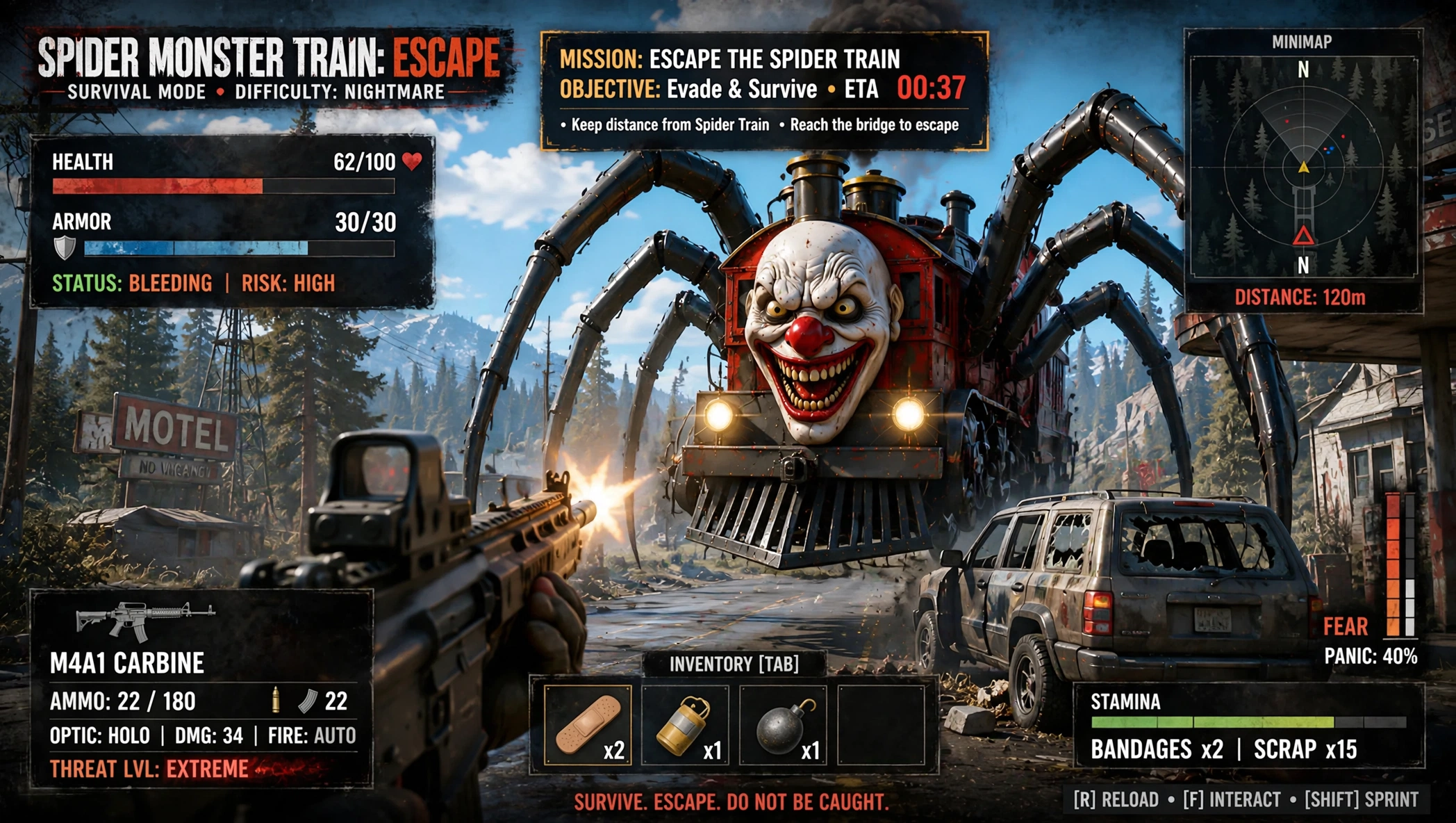 Spider Monster Train Escape